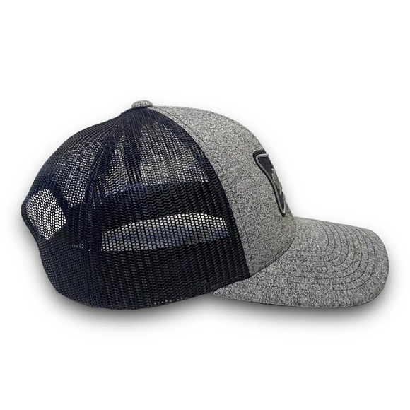 Mutts Embroidered Patch Gray Richardson Mesh Back Snapback Trucker Hat Cap EUC - Picture 5 of 10